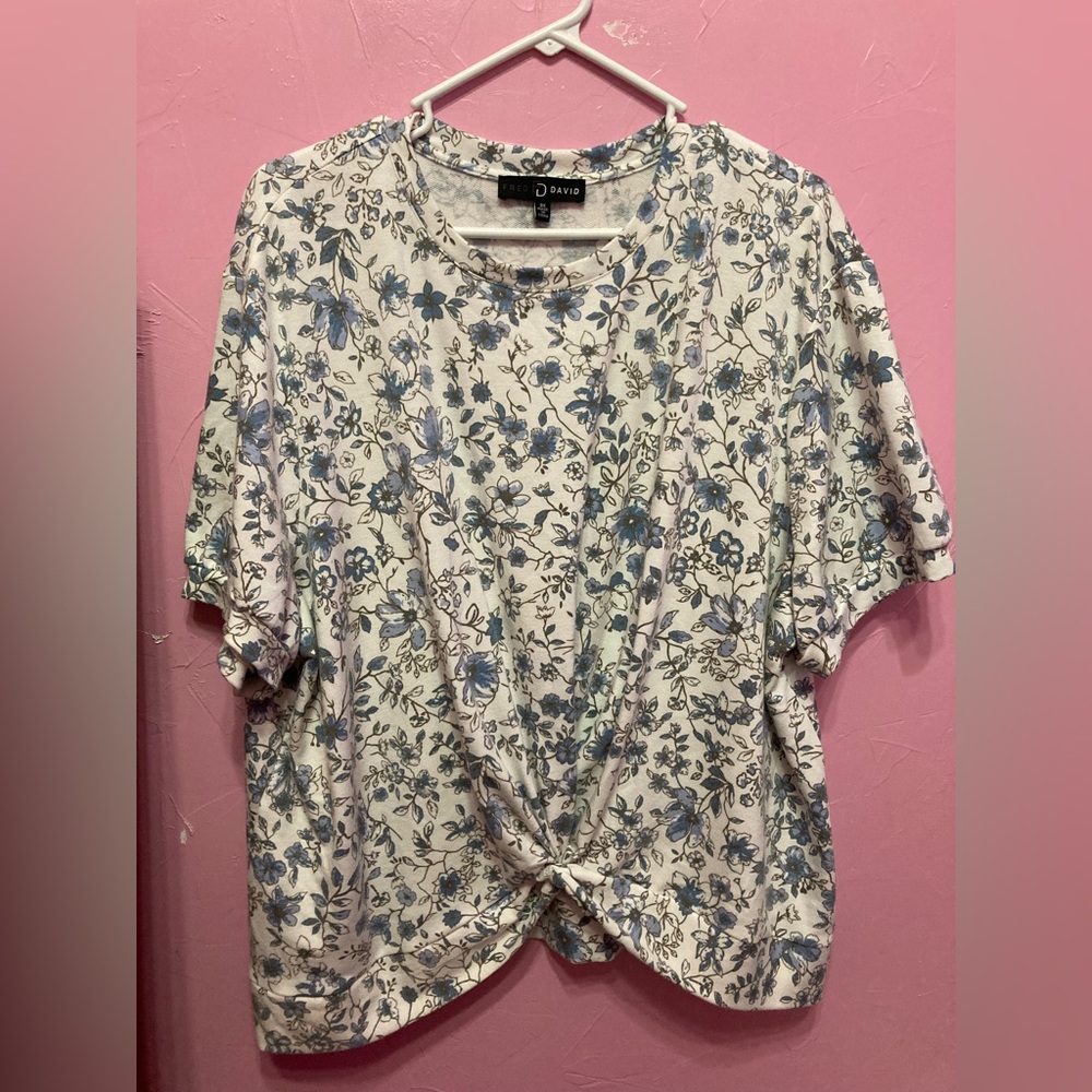 👚 FD Fred David Size 3X Floral Blouse 👚